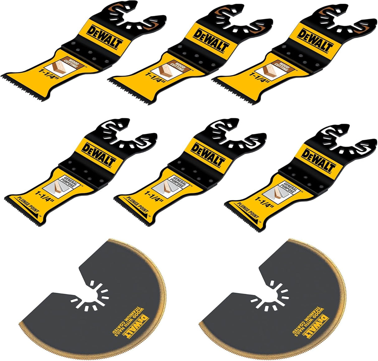 ASSORTIMENT DE 8 LAMES OSCILLANTES DEWALT DWA428SET