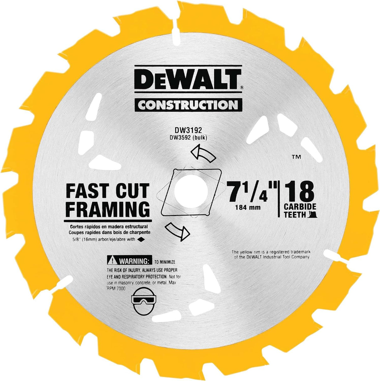 DEWALT 7 1/4" 18D ROUND SAW
