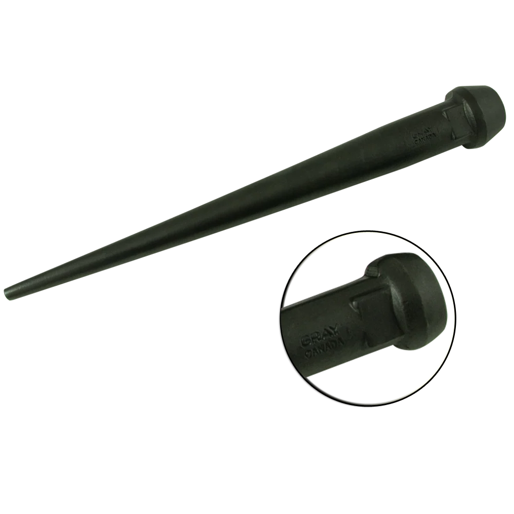 Forged wide head pin 5/16" x 13 3/4" with thermally treated steel for secure hole alignment and impact resistance