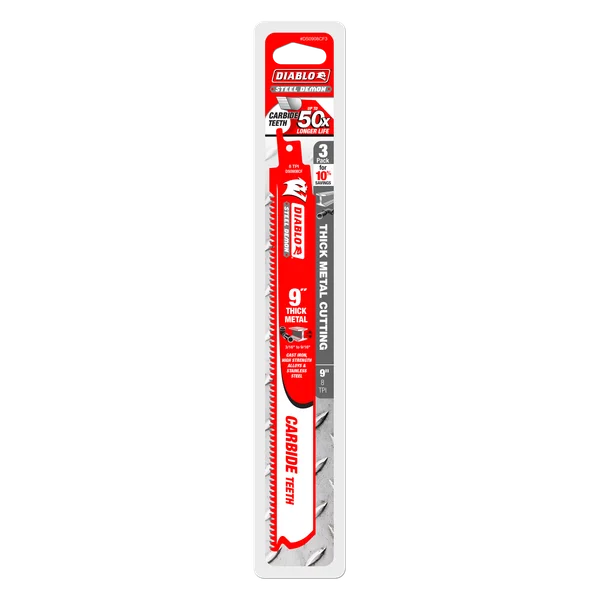 FREUD DIABLO DS0908CF3C LAME ALTERNATIVE 9'' 8 TPI CARBURE (PAQUET DE 3)
