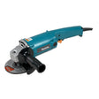 Powerful 5-inch Makita angle grinder with 10A motor, lightweight design, side handle, and corded electric operation