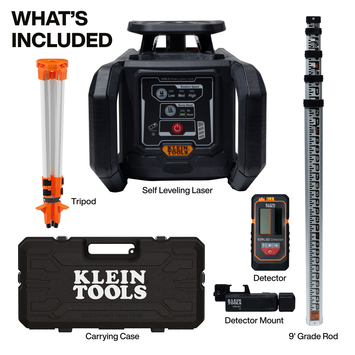 ENSEMBLE DE LASER ROTATIF VERT KLEIN 93RLS