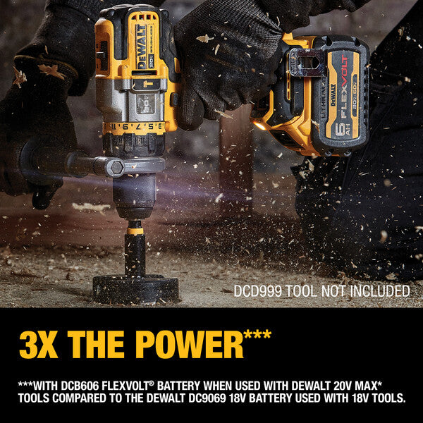 BATTERIE DEWALT 20V/60V DCB606 6AH 3x the power