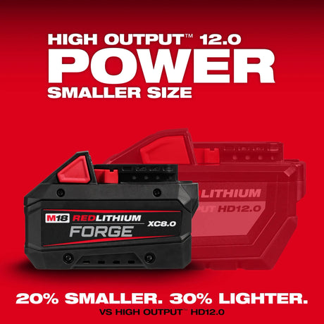BATTERIE MILWAUKEE 18V 8 AMPS FORGE XC