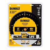 PAQUET DE 2 LAMES DE SCIE 12" 40 DENTS & 80 DENTS DEWALT DWA124080CMB