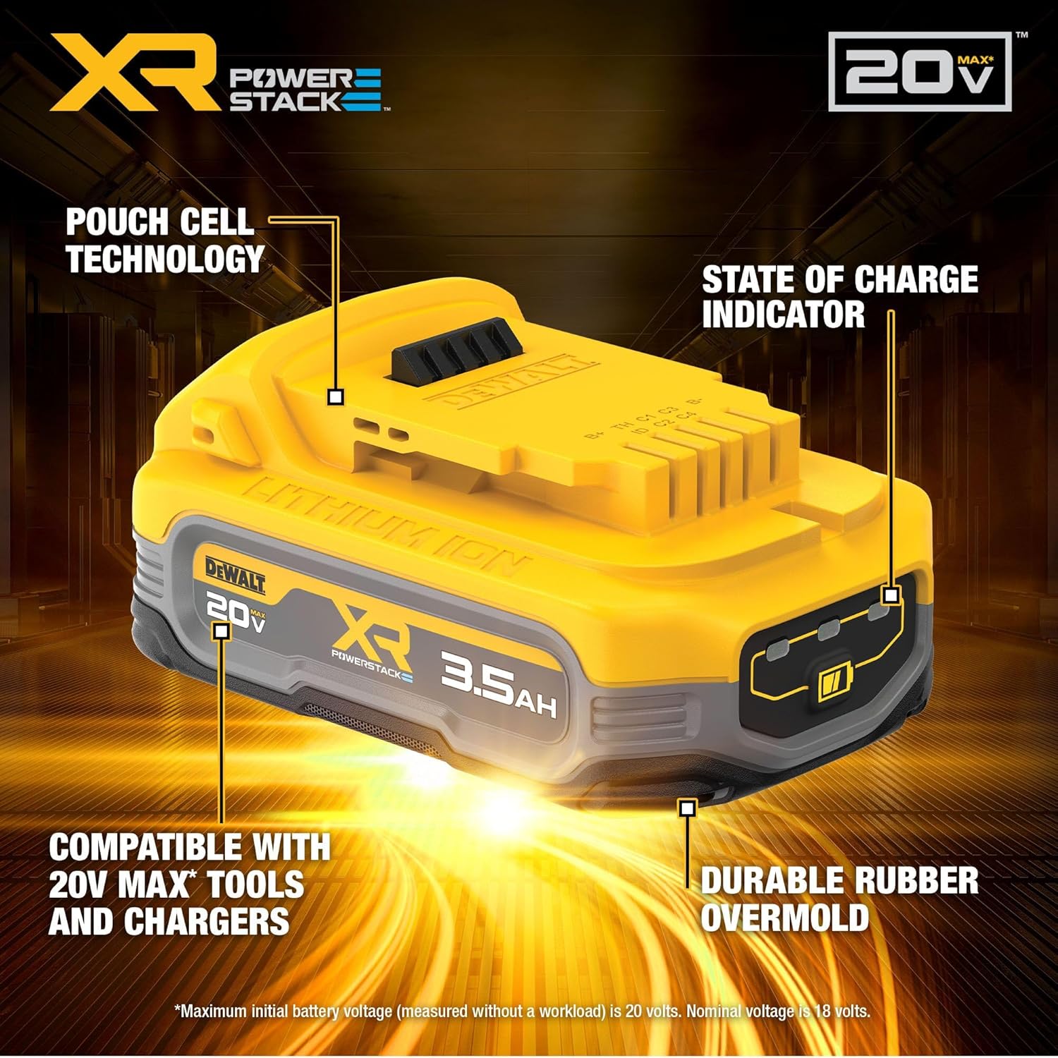 Batterie DeWalt 20V MAX POWERSTACK 3.5 Ah DCBP318