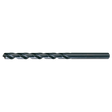 1/4 inch HSS drill bit with 6-inch length, black oxide finish, designed for metal drilling applications