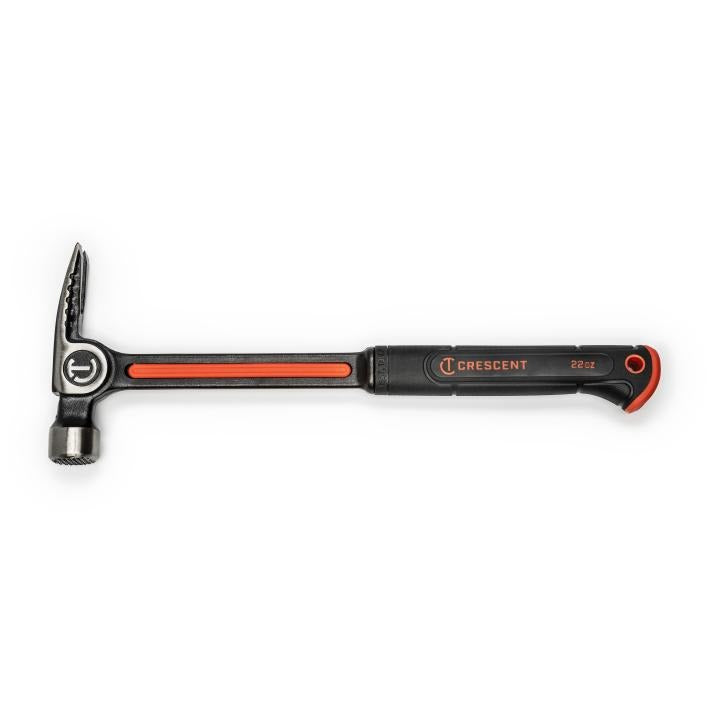 28 oz Crescent claw hammer with forged steel head, ergonomic black and orange handle, designed for professional use