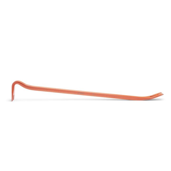 36-inch orange pry bar with curved claw and flattened end for demolition and renovation projects