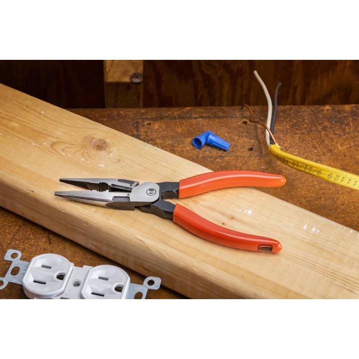 6-inch Crescent Z6546-06 long nose pliers with ergonomic orange handles for precise gripping and cutting tasks