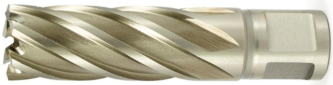 1-3/8 inch HSS annular cutter with 2-inch flute length and 3.45-inch overall length for metal drilling tasks