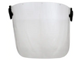 Transparent acetate Peltor face shield with adjustable side clips, meets CSA Z94.3 safety standard for impact protection