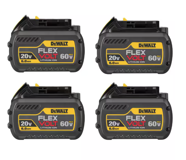 Paquet de 4 batteries 6 ah. Flexvolt