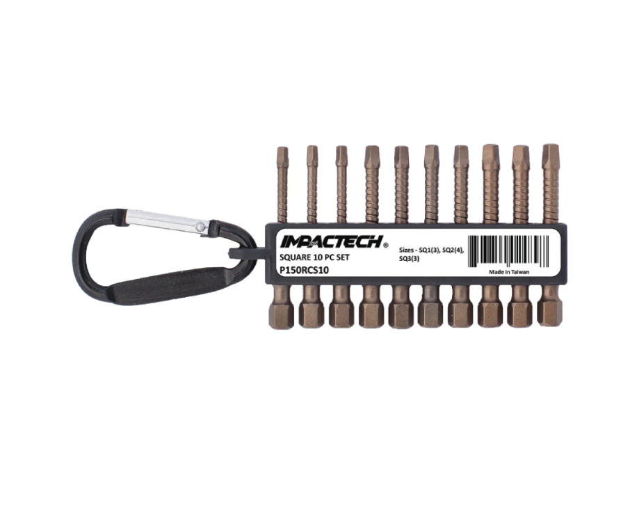 JEU D'EMBOUTS CARRÉS Impactech® 10 PIÈCES