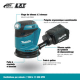 Ponceuse orbitale LXT 5" DBO180Z (OUTIL) Makita