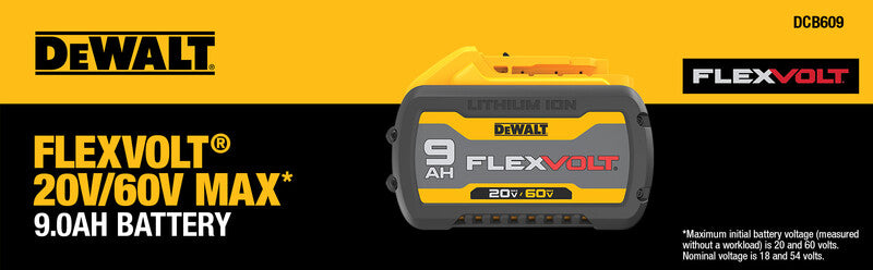 Paquet de 4 batteries DeWalt Flexvolt 9 ah 20V/60V Max - DCB609