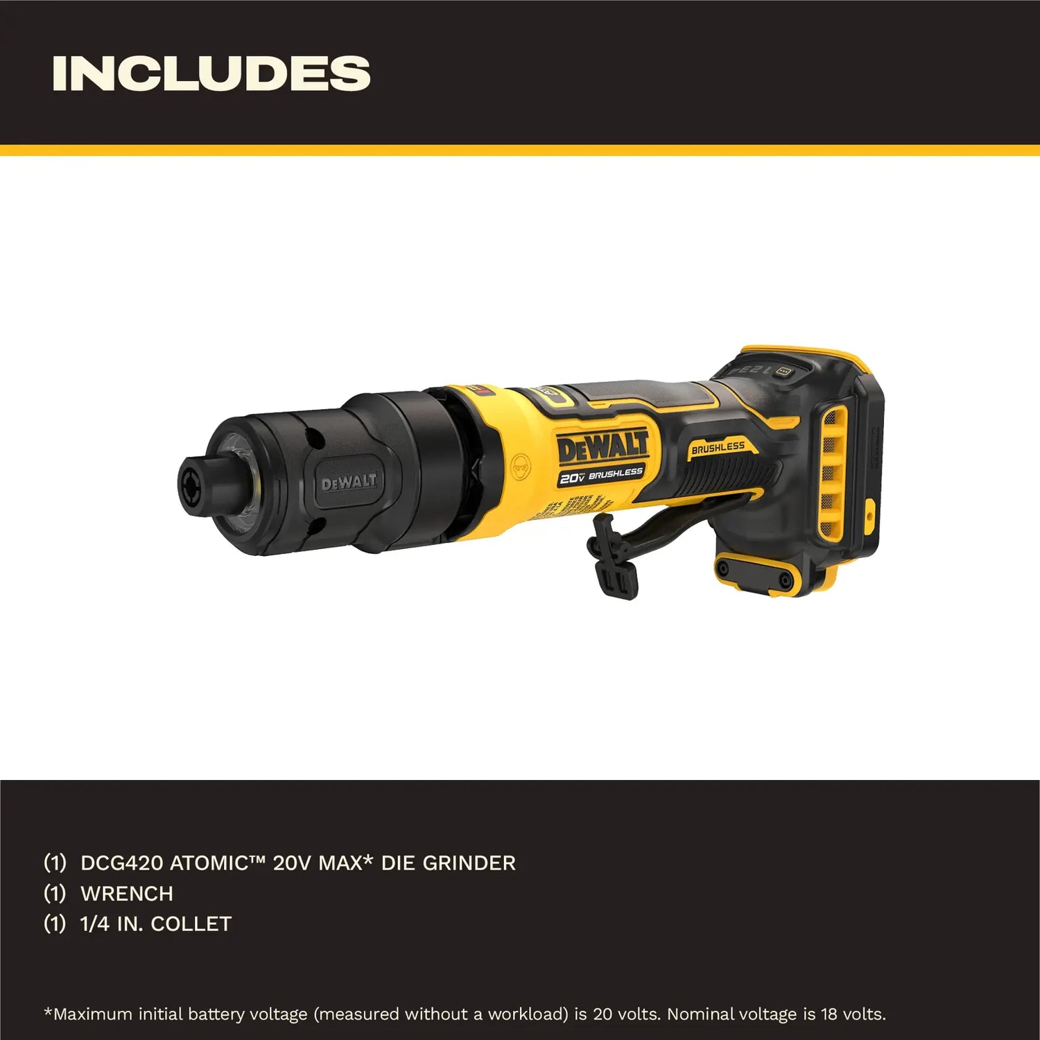 DEWALT DCG420B ATOMIC 20V MAX Die Grinder