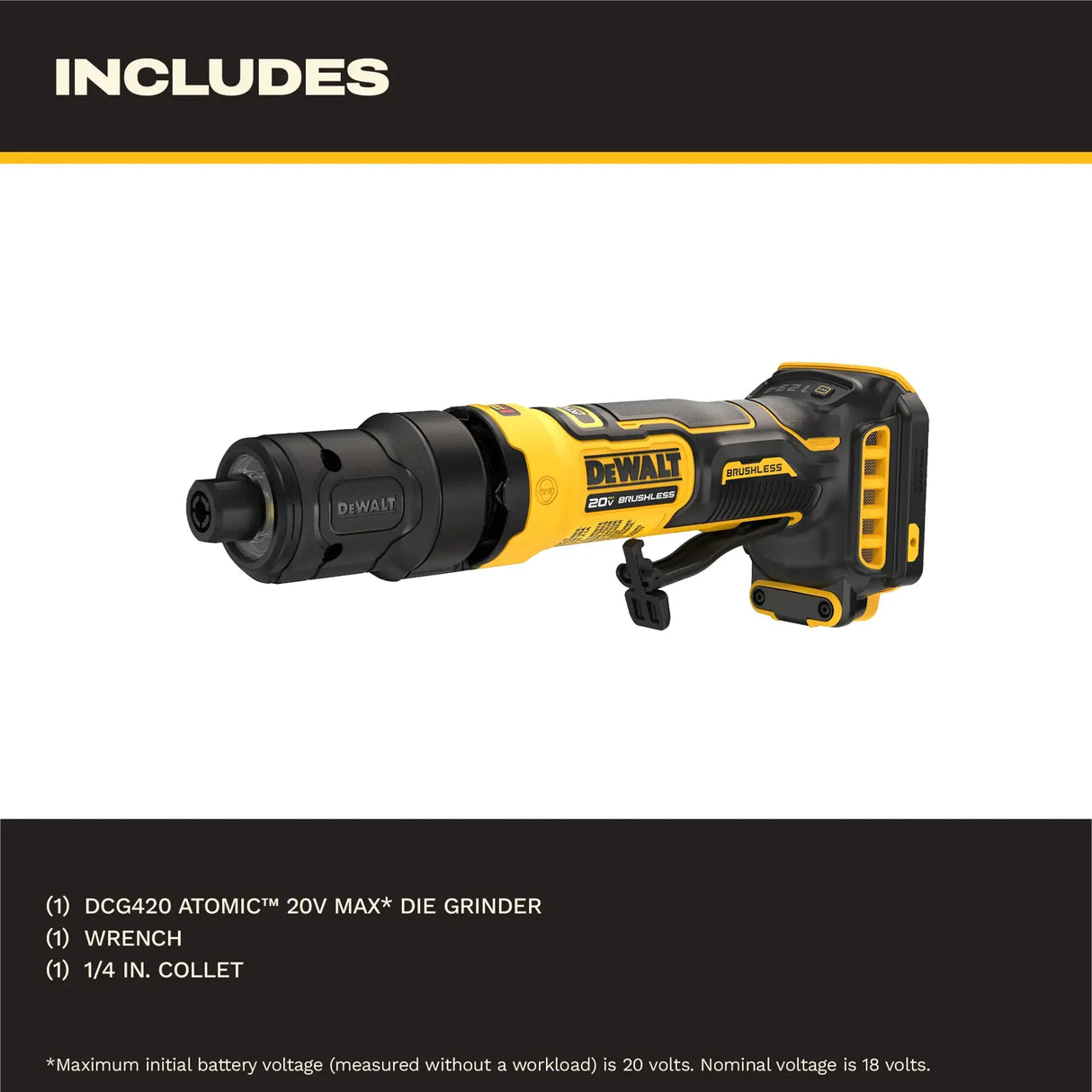 DEWALT DCG420B ATOMIC 20V MAX Die Grinder