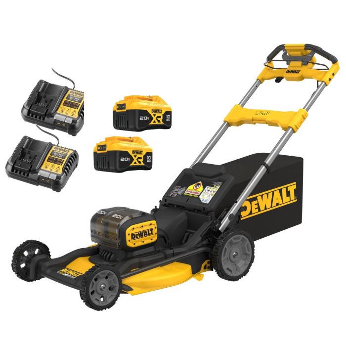 Tondeuse à gazon autotractée sans fil DEWALT DCMWSP650Y2-CA 60V MAX – ensemble avec batteries et chargeurs
