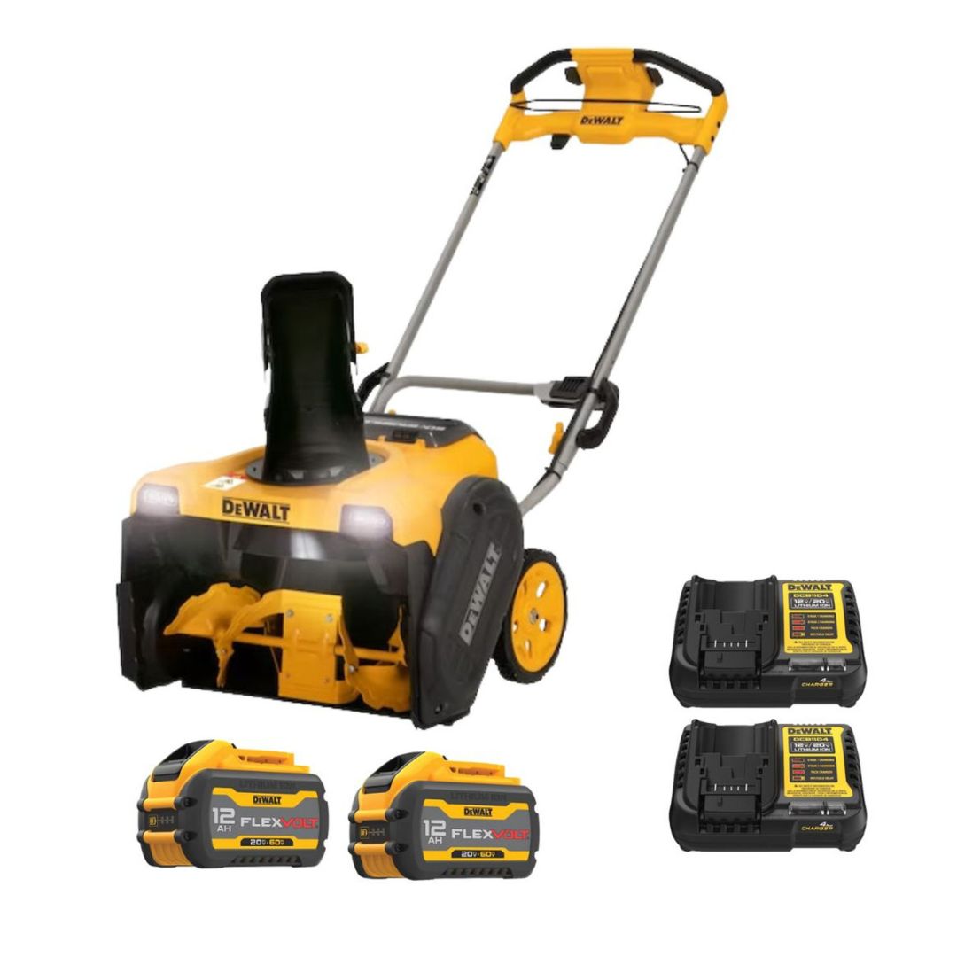 SOUFFLEUSE À NEIGE SANS FIL DEWALT 21" 60V FLEXVOLT, 2 x DCB612 - DCSNP2142Y2-CA
