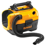 Aspirateur eau et poussière sans fil DeWalt DCV580H avec tuyau flexible, vue de face