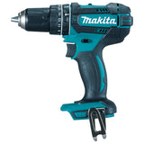 Cordless 18V Makita impact drill driver with adjustable torque settings, ergonomic grip, and battery protection system