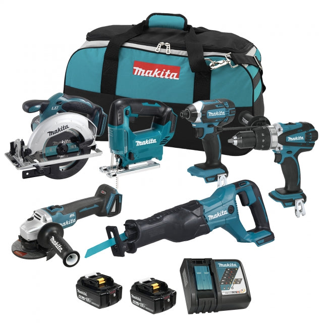 ENSEMBLE DE 6 OUTILS 18V. LXT MAKITA 4AH DLX6138MX1