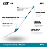Taille-haie à perche 18 po 18V LXT MAKITA DUN461WSF