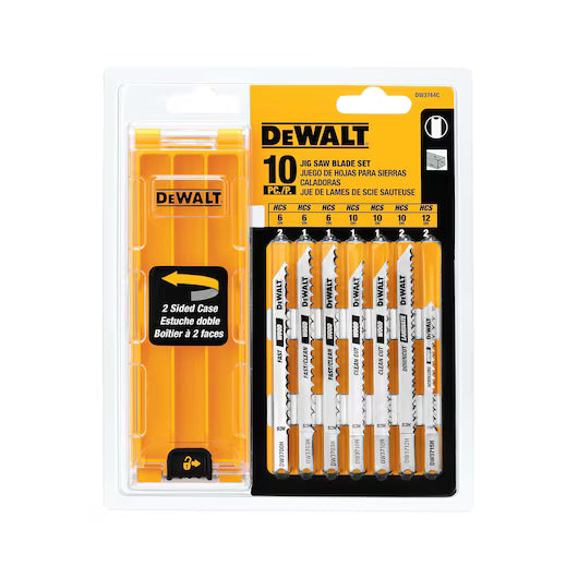ENS. DE 10 LAMES SCIE SAUTEUSE DEWALT DW3744C