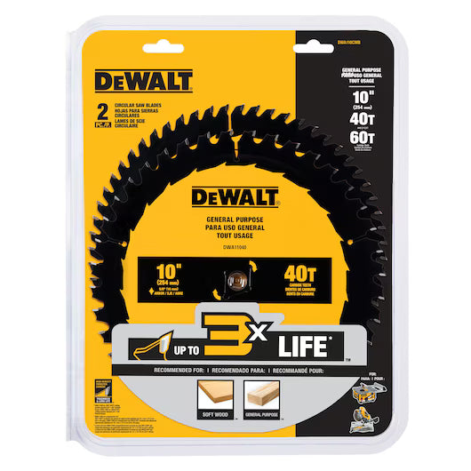 PACK DE 2 LAMES 10" 40-60D DWA110CMB