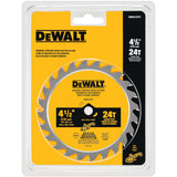 LAME DE SCIE 4-1/2 24 DENTS DEWALT DWA412TCT