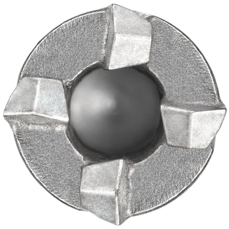Carbide-tipped SDS Plus concrete drill bit head with four cutting edges for reinforced steel piercing and hammer drilling mode