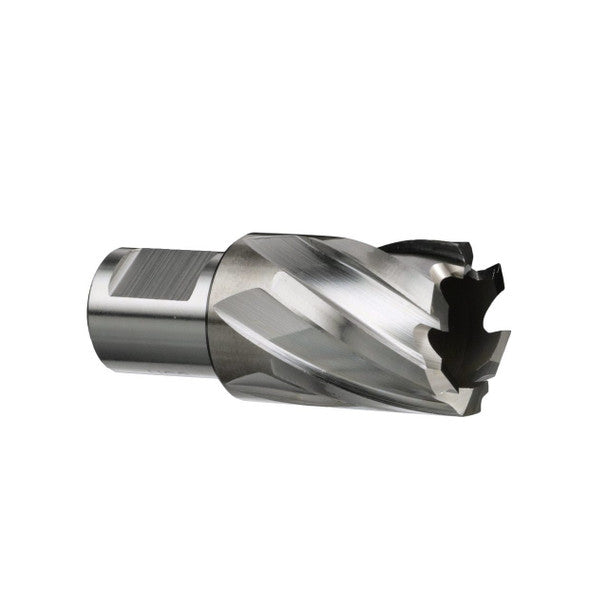 7/8 inch by 2 1/8 inch carbide annular cutter bit for metal drilling with smooth shank and spiral flutes