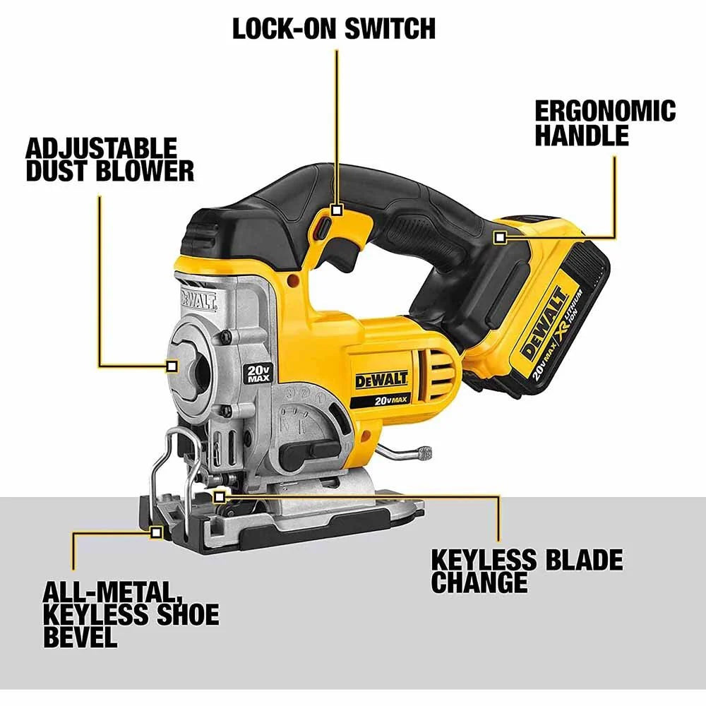 20V MAX 4AH JIGSAW KIT & CHARGER DEW-DCS331M1