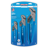 3-piece Channellock GS-3 tongue and groove pliers set with 6.5, 9.5, and 12-inch sizes, blue handles