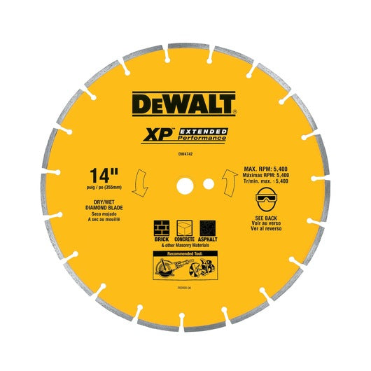 LAME DE SCIE DIAMANT 14'' DEWALT DW4742