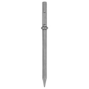 20-inch pointed hex shank demolition chisel bit with 1-1/8 inch hex shaft for concrete breaking tasks