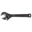 12-inch DEWALT adjustable wrench with precision jaws, extra-wide capacity, and ergonomic non-slip handle design