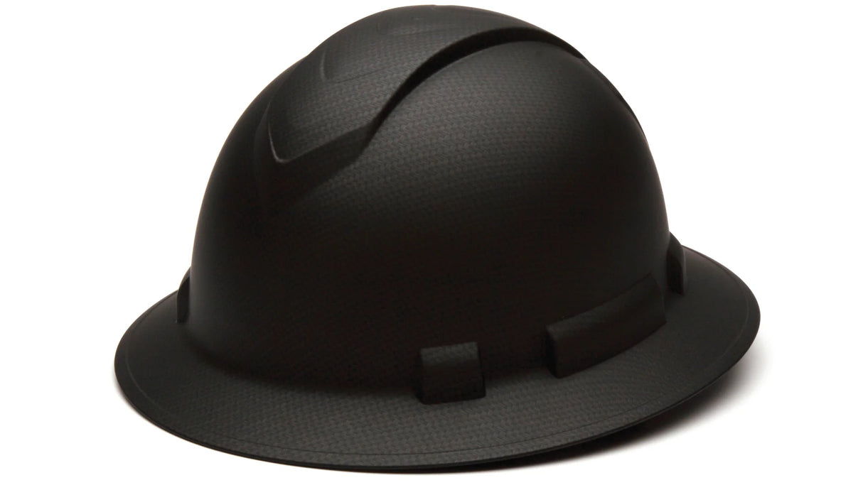 Graphite Ridgeline HP54117V construction helmet with wide brim, ABS impact-resistant shell, lightweight and comfortable design