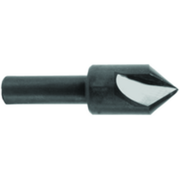 5/8 inch HSS countersink cutter with 82-degree angle, 3-flute design, and 3/8 inch shank diameter in black oxide finish