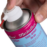400ml Metaflux Spray 70-03 cooling cutting oil foam aerosol with precision spray nozzle for metalworking tasks