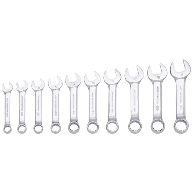 JET 700192 JEU DE CLÉS COMBINÉES 10 PIECES STUBBY METRIQUE