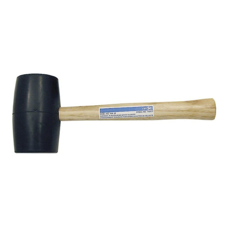 16-ounce rubber mallet with solid lightweight wooden handle, professional quality for versatile striking tasks