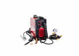 Compact Lincoln K5256-1 WELD-PAK 90i MIG welder with wire feed, voltage regulator, and gas pressure gauge accessories