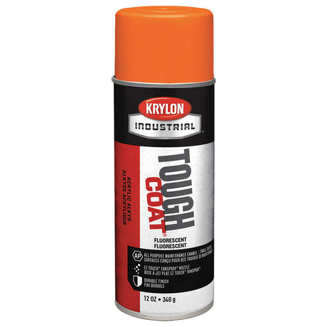 340ml Krylon Industrial fluorescent orange spray paint can with acrylic-alkyd enamel for indoor and outdoor use