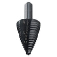 Step drill bit VARI-BIT 7/8" to 1-1/8" with two-flute design for fast, clean, round holes and vapor oxide coating
