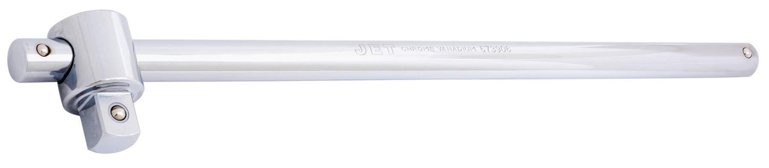 3/4" drive breaker bar with polished chrome finish for high-torque automotive applications