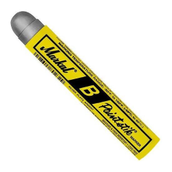 Silver Paintstik marker with durable weather-resistant paint for bright, visible markings on various surfaces