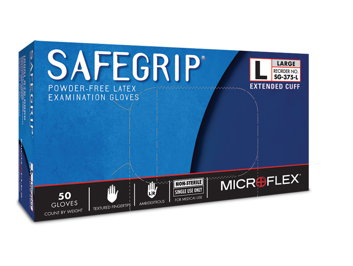 MICROFLEX POWDER-FREE LATEX EXAMINATION GLOVES – LARGE SG-375-L