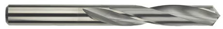 1/2 inch carbide jobber length drill bit with 118-degree tip angle and 2-1/4 inch overall length, Morse 51138 design